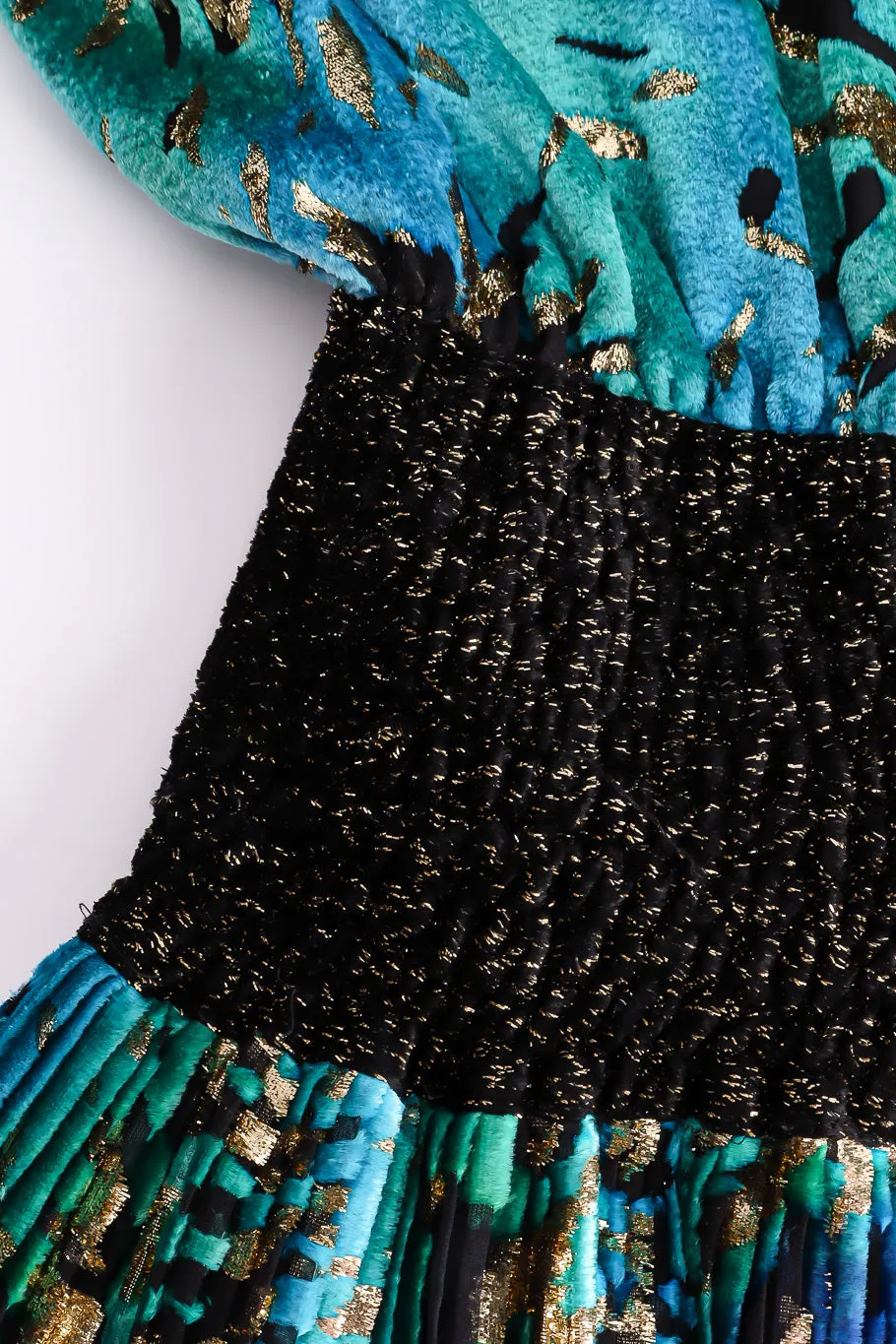 Silk Velvet Lamé Dress