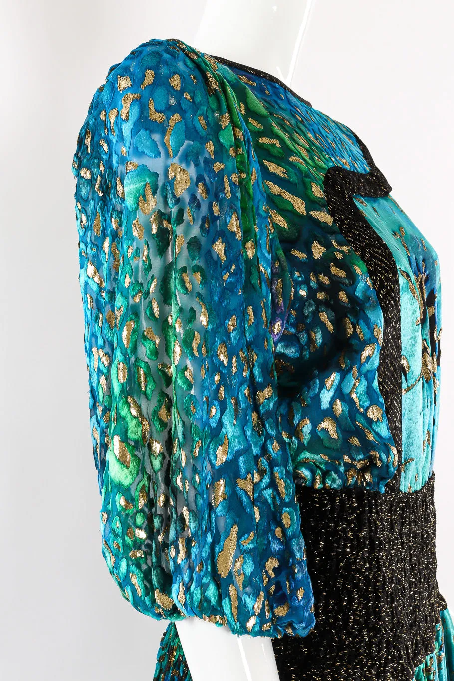 Silk Velvet Lamé Dress