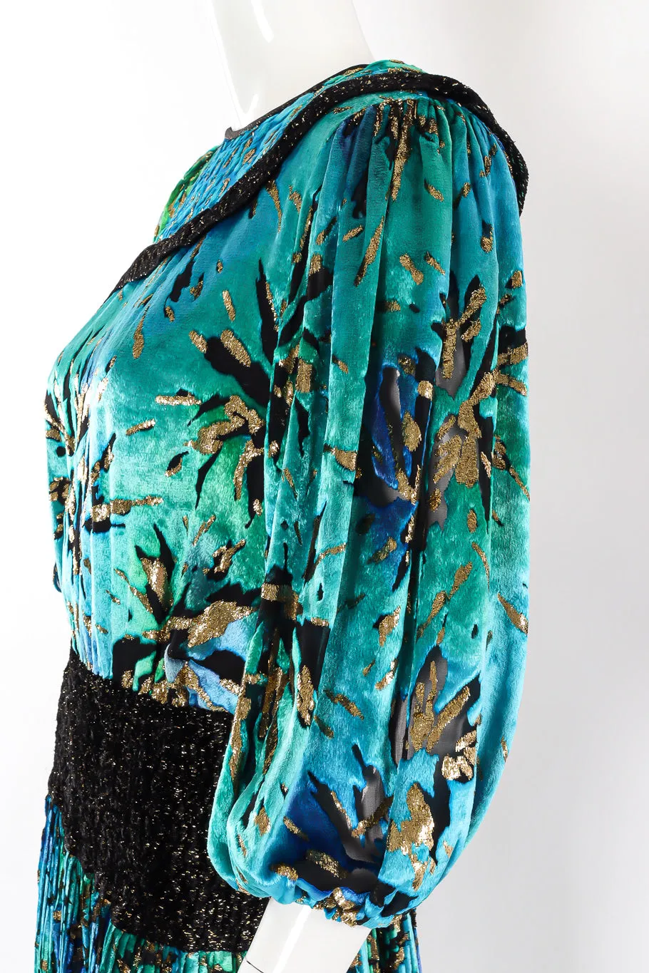 Silk Velvet Lamé Dress