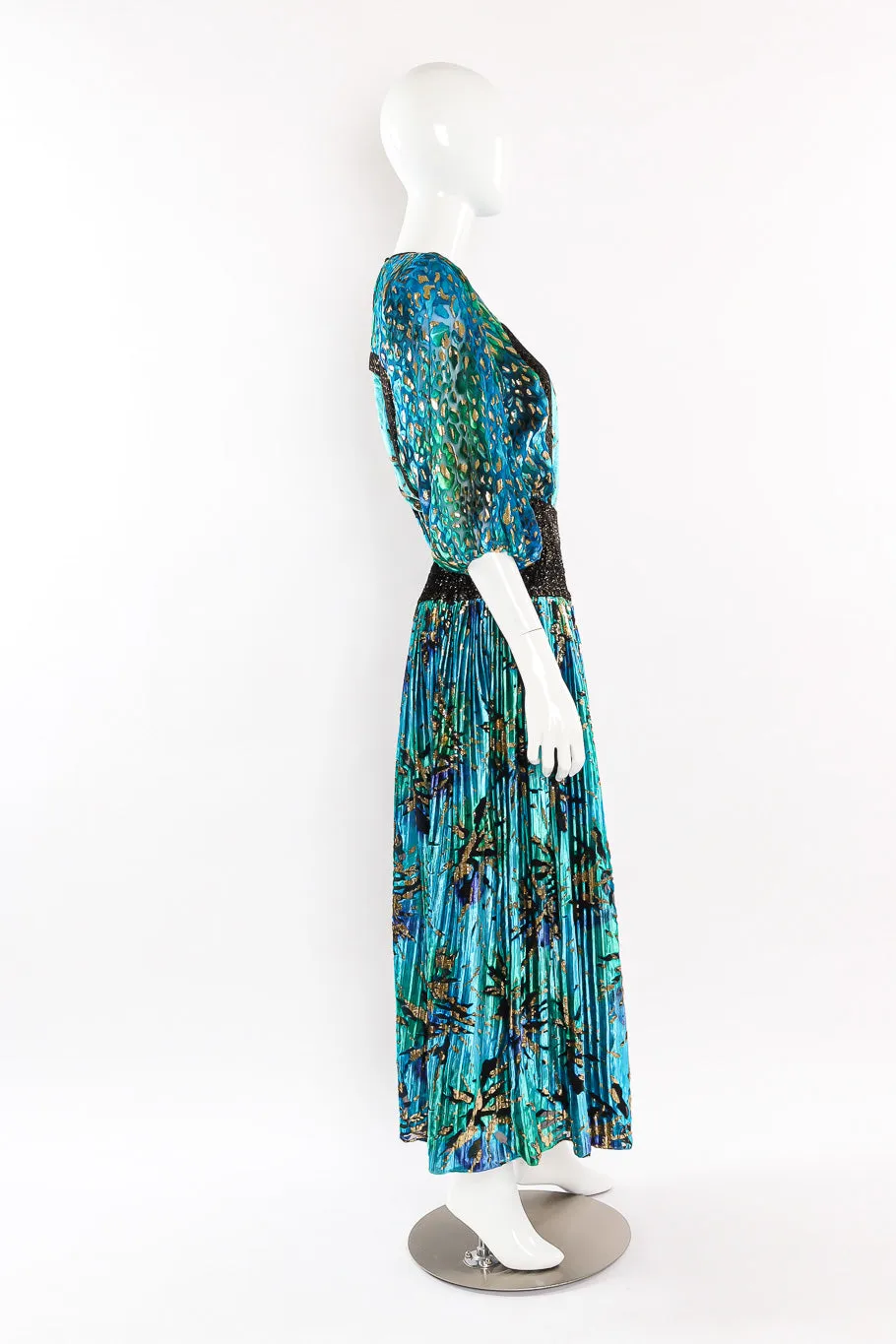 Silk Velvet Lamé Dress