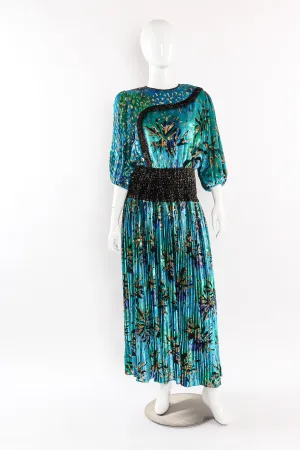 Silk Velvet Lamé Dress