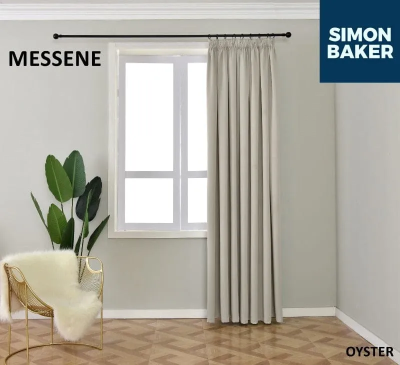 Simon Baker Messene Oyster Ready Made Tape Curtain