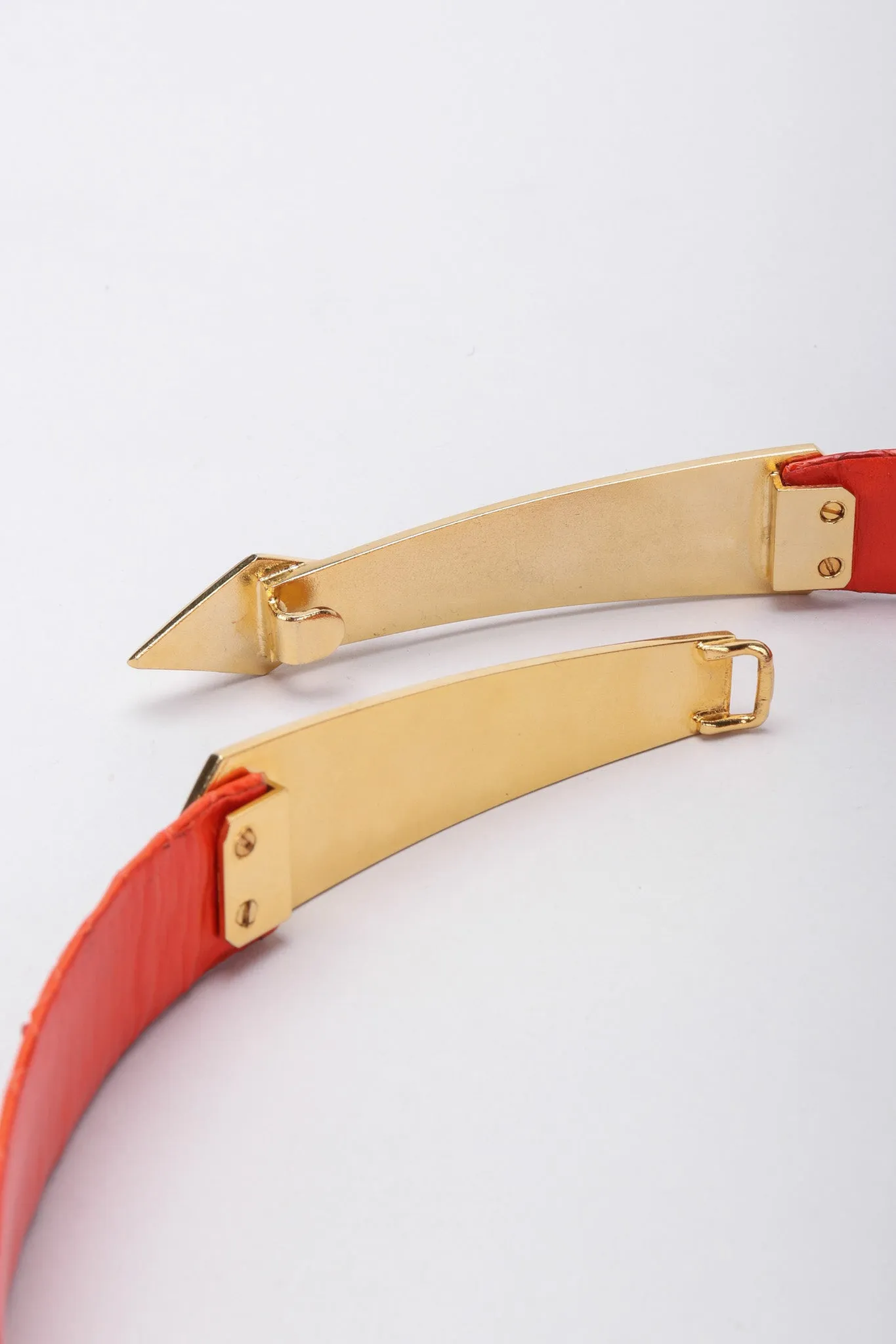 Snakeskin Diamond Shape Buckle Belt