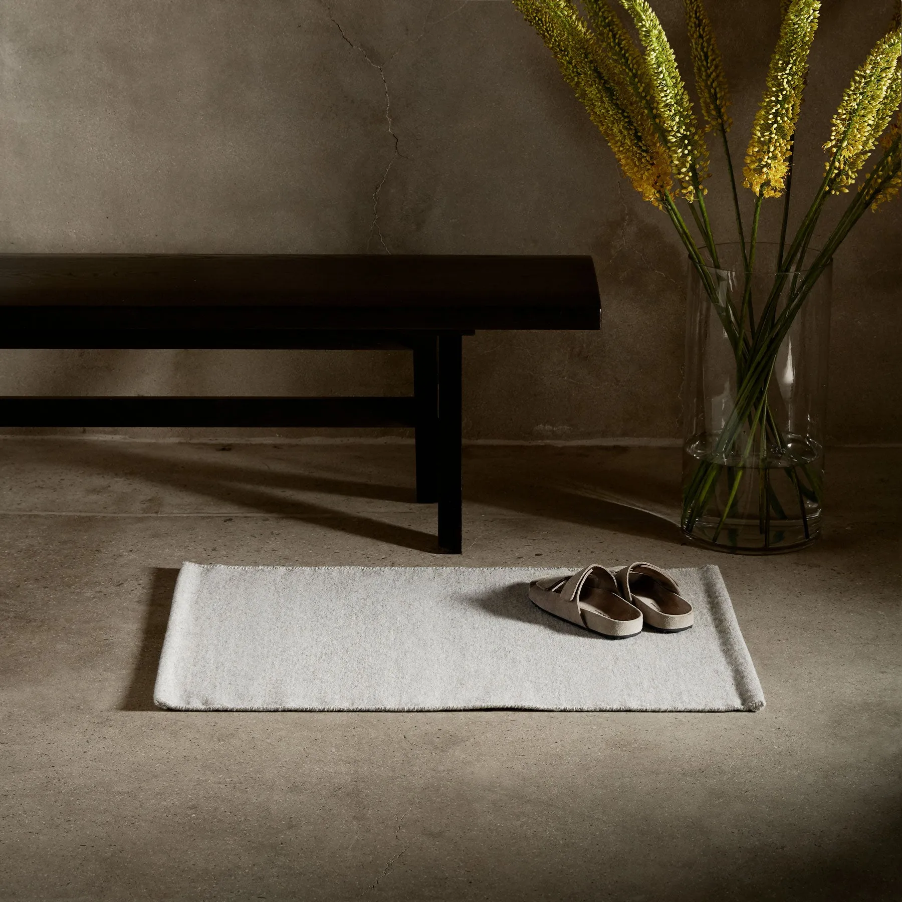 Solid Entry Mat - Light Grey Marled