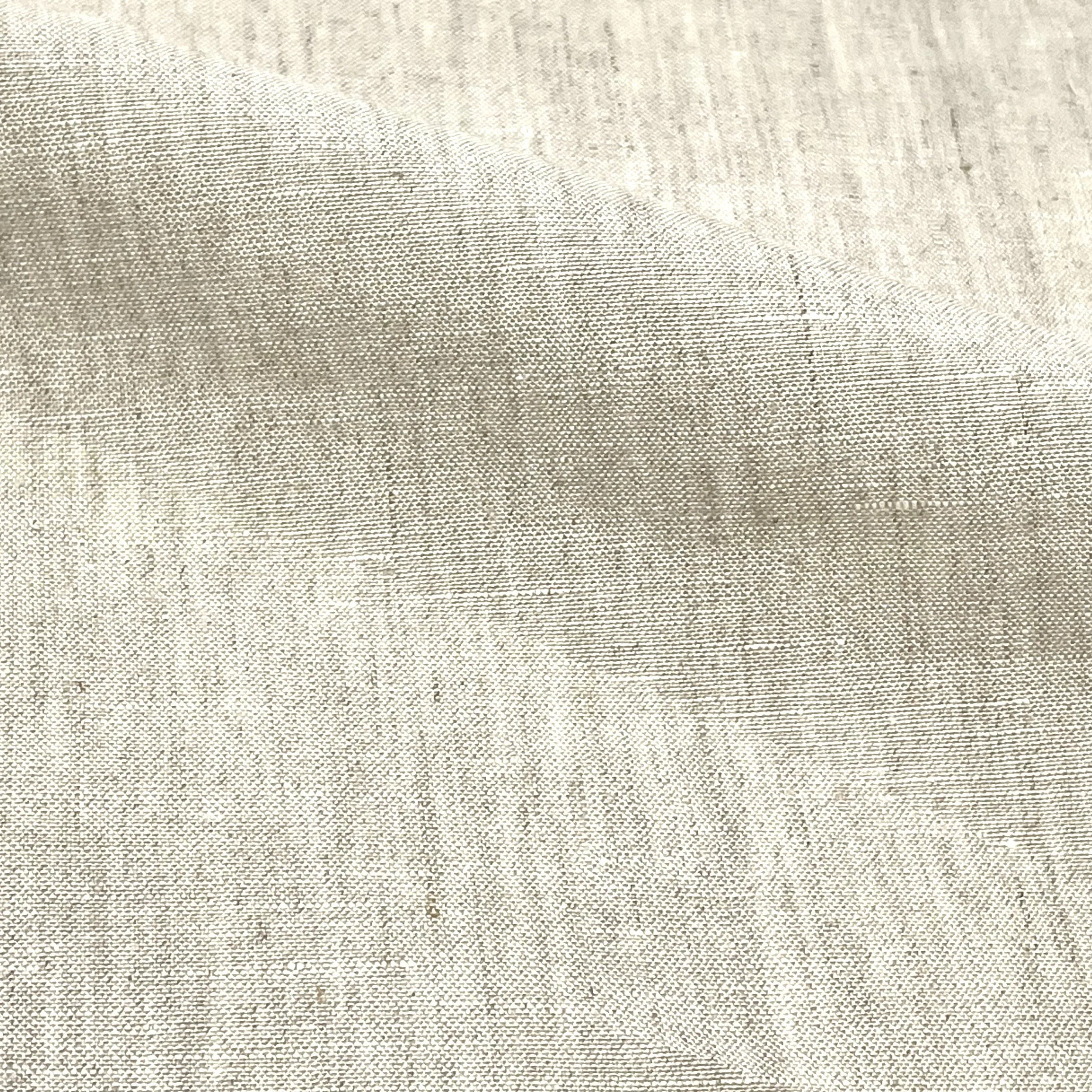 Solid Plain Double Width 100% Natural Linen Fabric By The Yard/CL1056