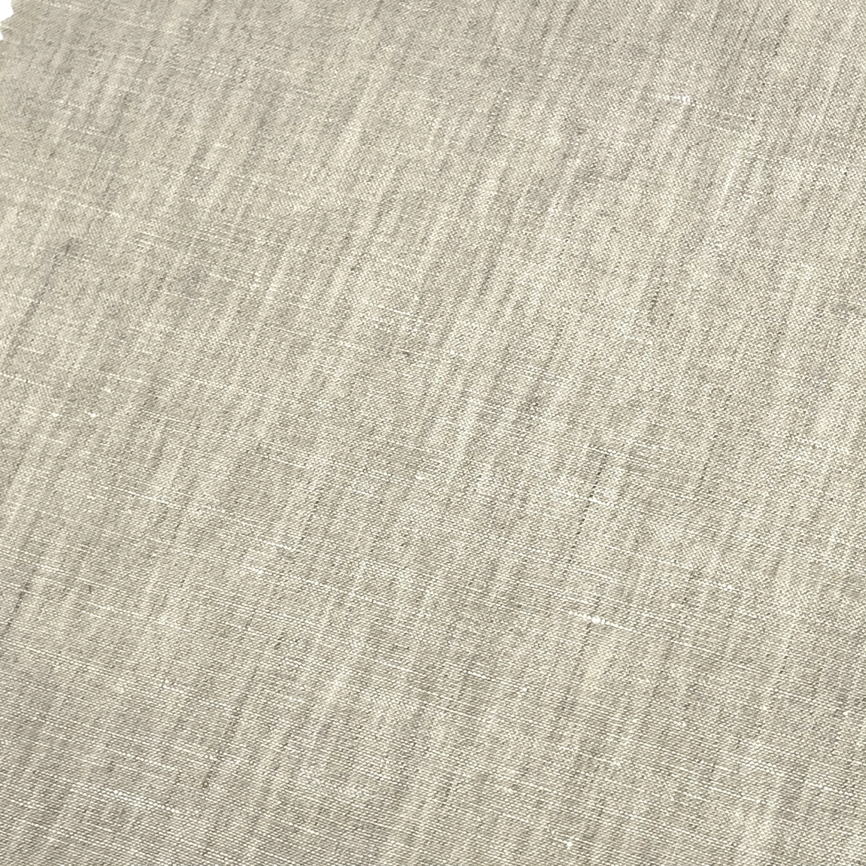 Solid Plain Double Width 100% Natural Linen Fabric By The Yard/CL1056