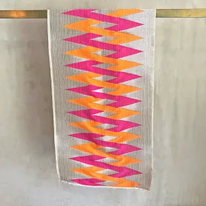 Songket fabric - Silver & Pink