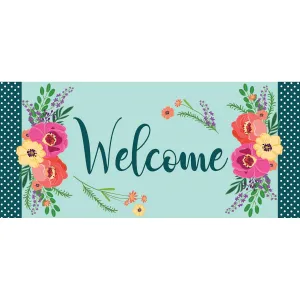 Spring Floral Welcome Sassafras Switch Mat