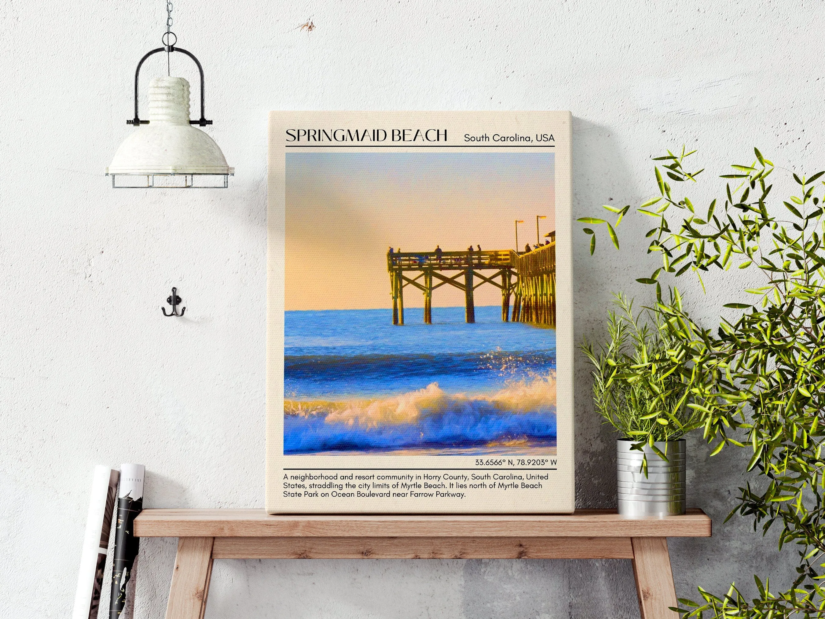 Springmaid Beach Wall Canvas, USA