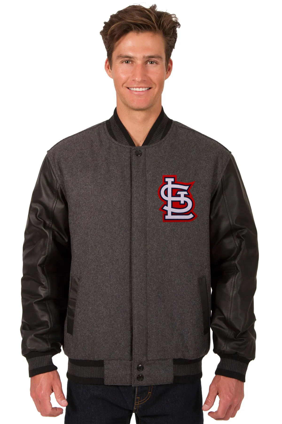 St. Louis Cardinals Reversible Wool and Leather Jacket