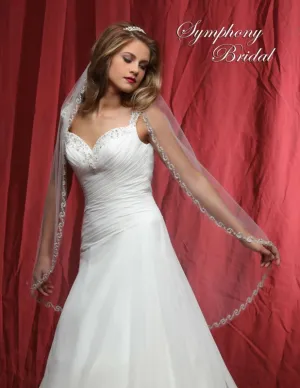 Symphony 6822VL Ivory/Silver Size 41" Veil