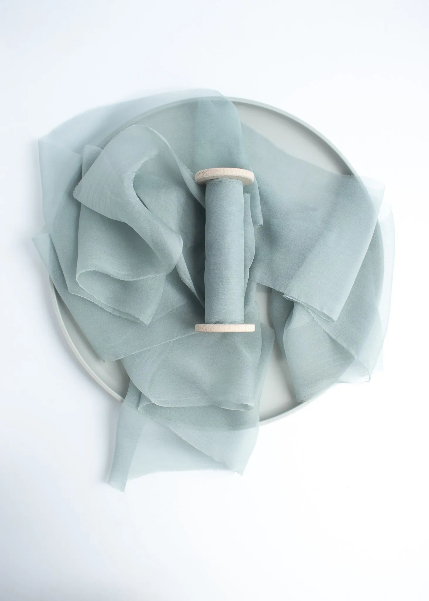 Talia Blue Silk Ribbon - Gauze