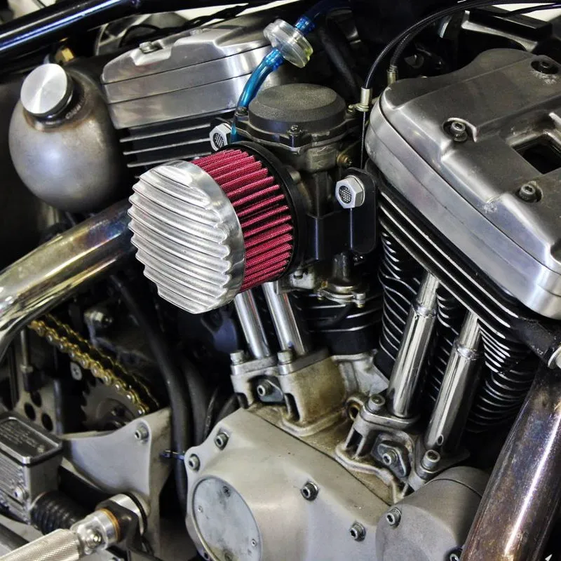 TC Bros. Finned Polished Air Cleaner HD CV Carbs & EFI