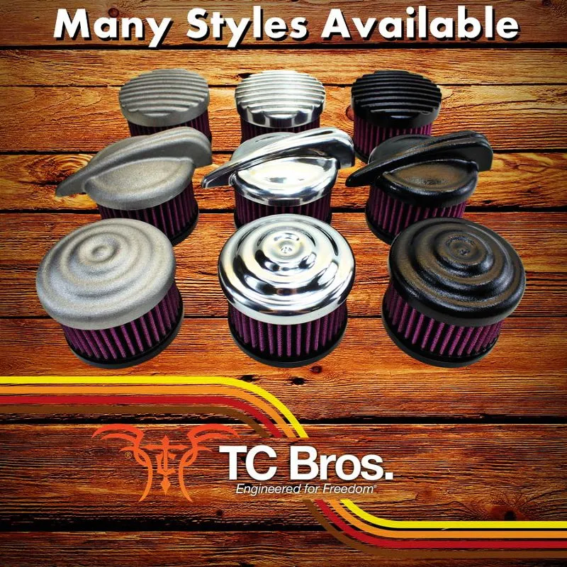 TC Bros. Streamliner Raw Air Cleaner S&S Super E & G Carbs