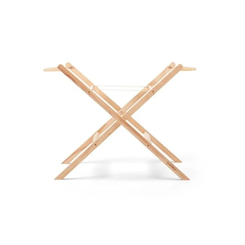 THE LITTLE GREEN SHEEP Natural Moses Basket & Mattress and Stand - Quilted Honey