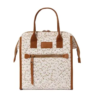 the LUNCH BAG quilted Brown Floral
