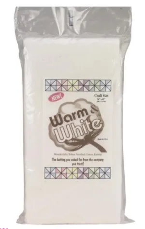 The Warm Company 34"x45" Warm & White Cotton Batting {C10}