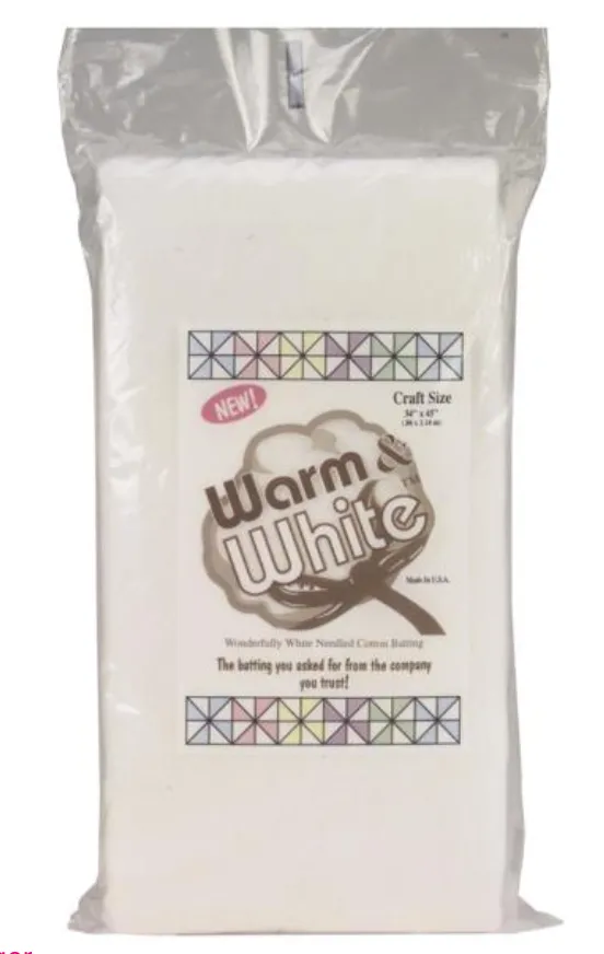 The Warm Company 34"x45" Warm & White Cotton Batting {C10}