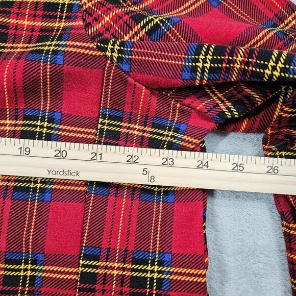 Torrid Betsey Johnson Blazer Womens 3X Red Plaid Preppy Academia Ponte Jacket