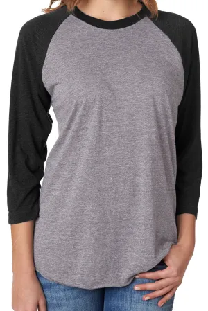 Tri-Blend Unisex 3/4 Raglan, Vintage Black/Premium Heather *Personalize It!