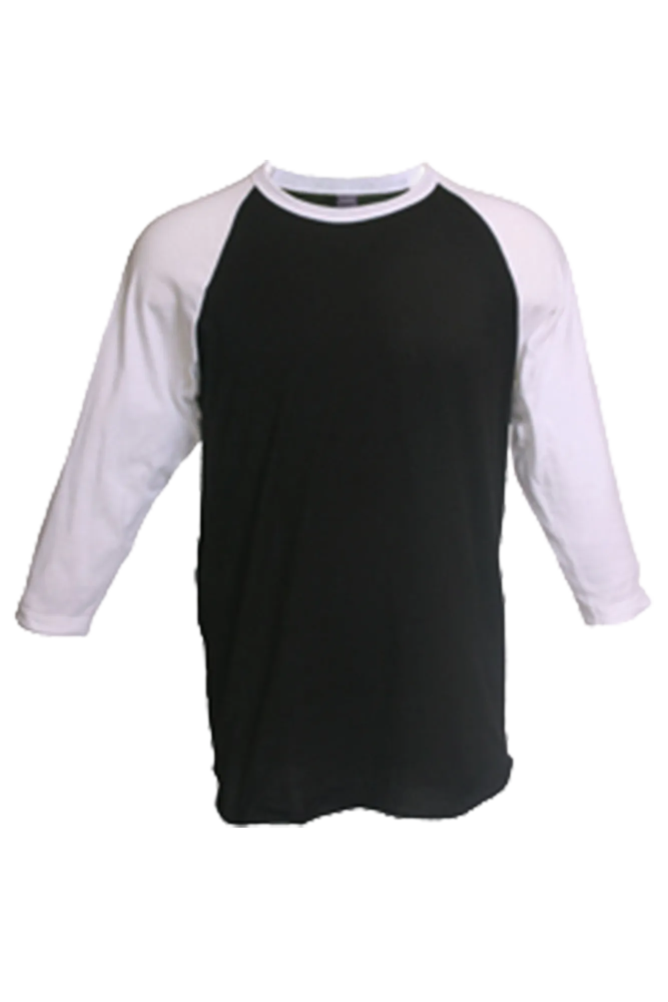 Tultex Unisex Fine Jersey Raglan Tee, Black/White *Personalize It!