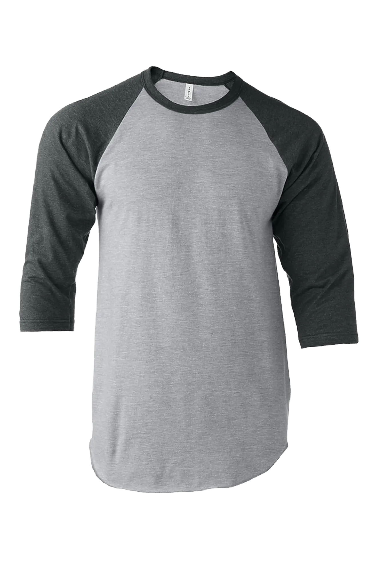 Tultex Unisex Fine Jersey Raglan Tee, Heather Gray/Heather Charcoal *Personalize It!
