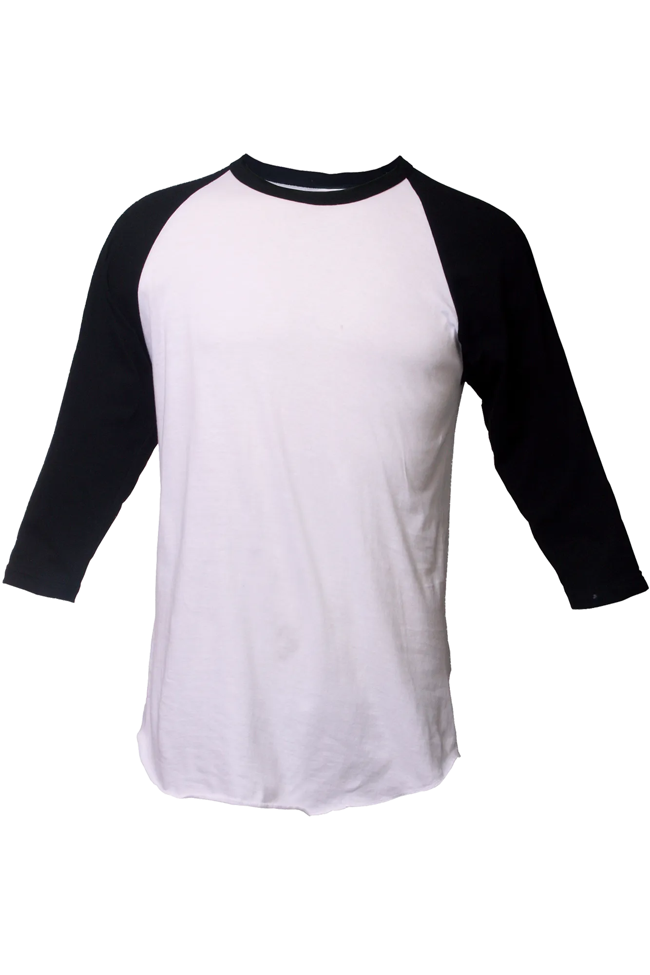 Tultex Unisex Fine Jersey Raglan Tee, White/Black *Personalize It!