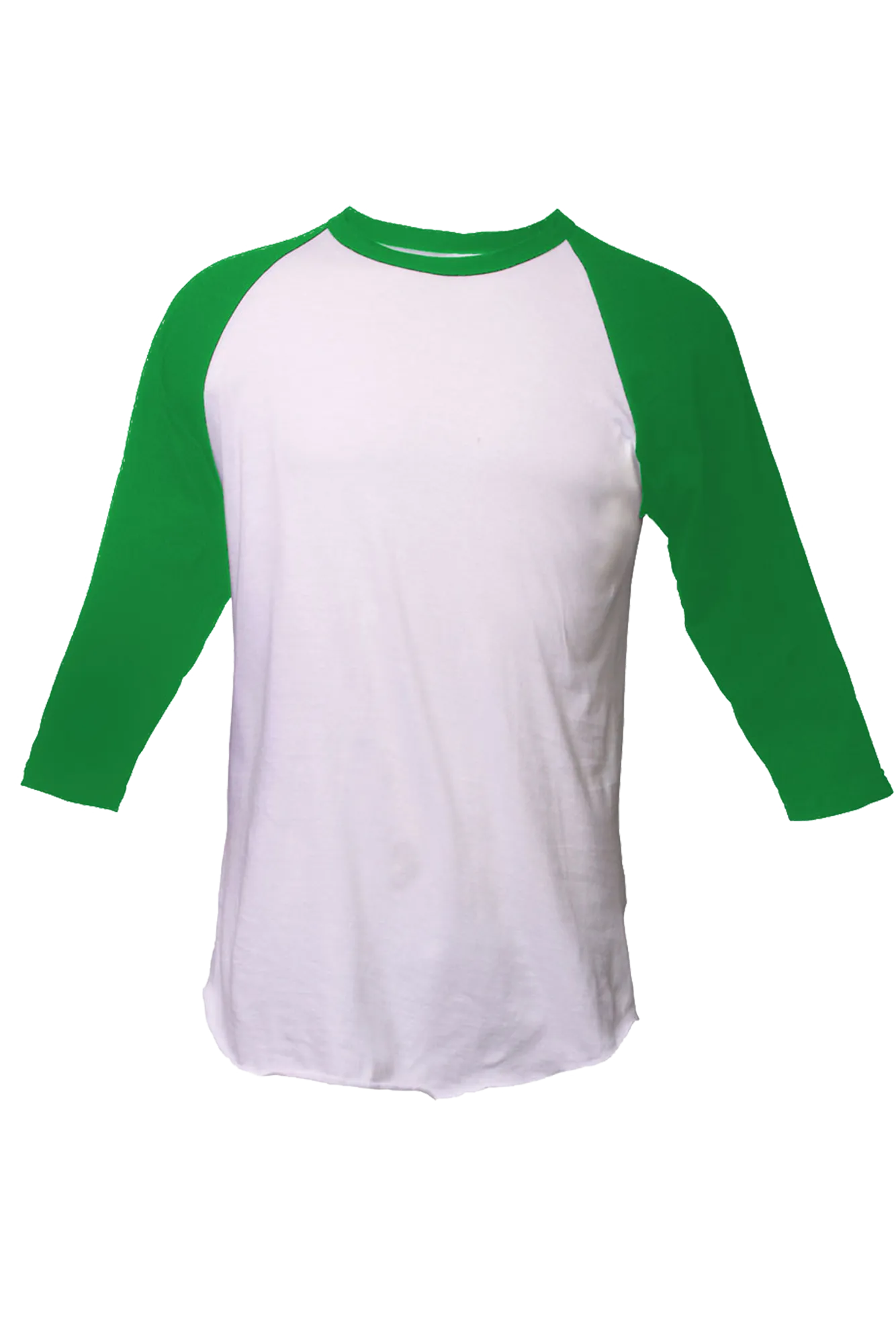 Tultex Unisex Fine Jersey Raglan Tee, White/Kelly *Personalize It!