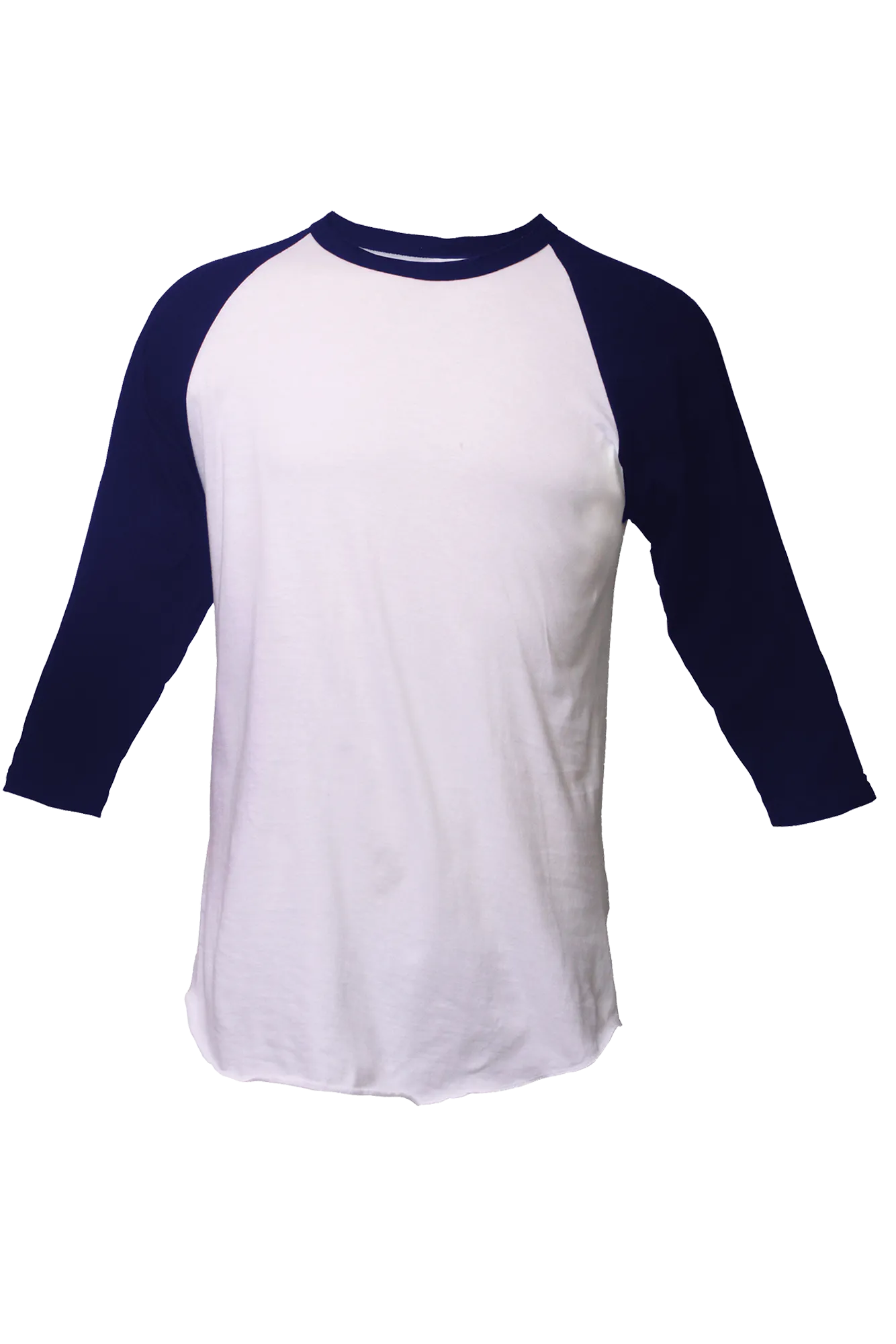 Tultex Unisex Fine Jersey Raglan Tee, White/Navy *Personalize It!