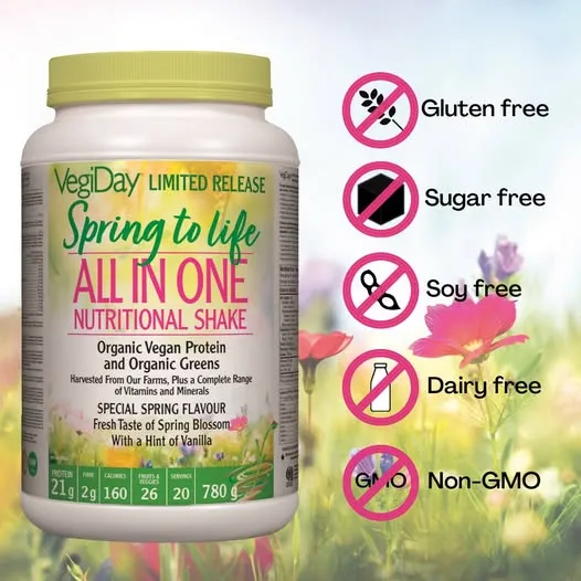 VegiDay All in One Nutritional Shake, Spring to Life 780 Grams