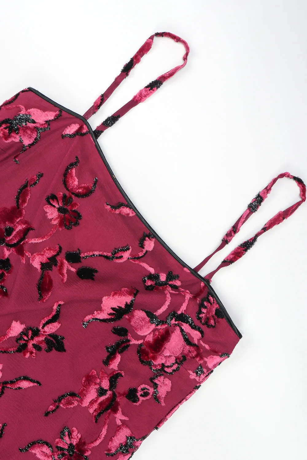 Velvet Lamé Burnout Camisole & Skirt Set