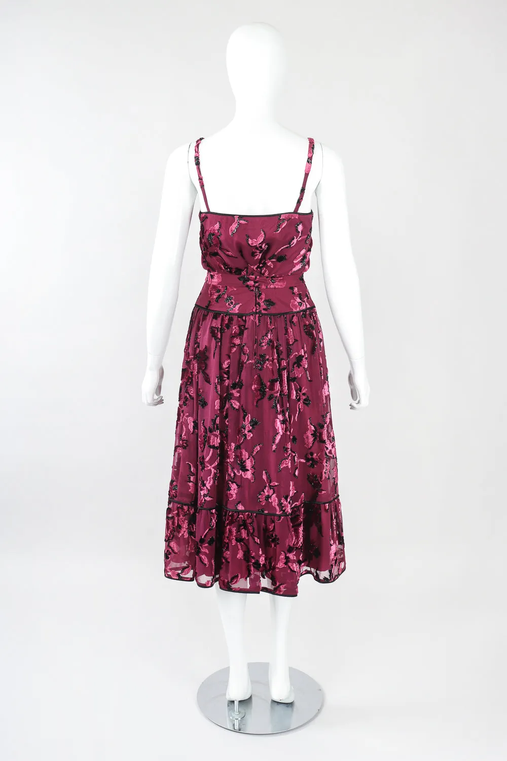 Velvet Lamé Burnout Camisole & Skirt Set