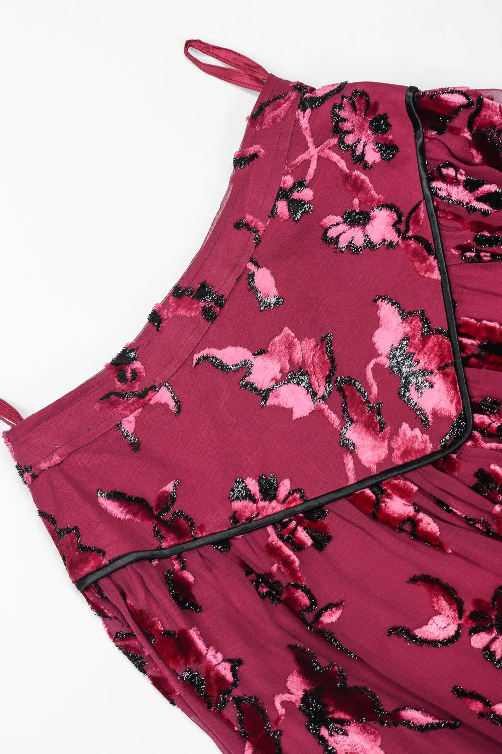 Velvet Lamé Burnout Camisole & Skirt Set