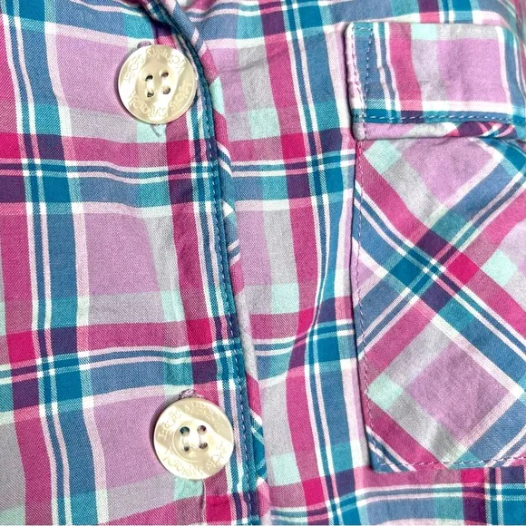 VICTORIAS SECRET Plaid Button Up Pajama Shirt Women’s XS