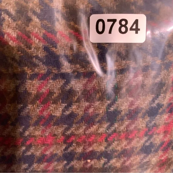 Vintage 100% Wool Plaid Pencil Skirt Union Made Sz L Lined