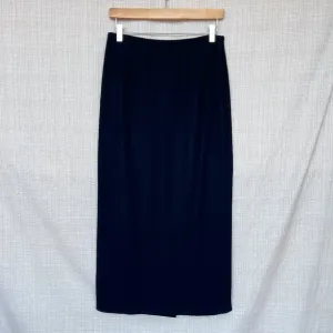 VINTAGE Black Pencil Skirt Long Column Skirt Modern Elegant Capsule War…