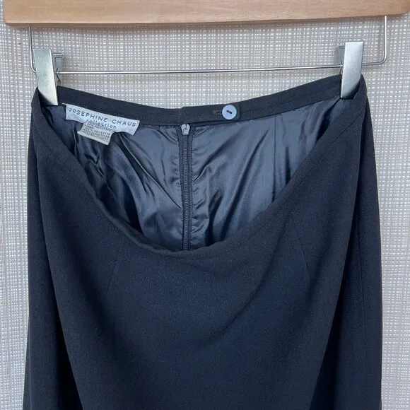 VINTAGE Black Pencil Skirt Long Column Skirt Modern Elegant Capsule War…