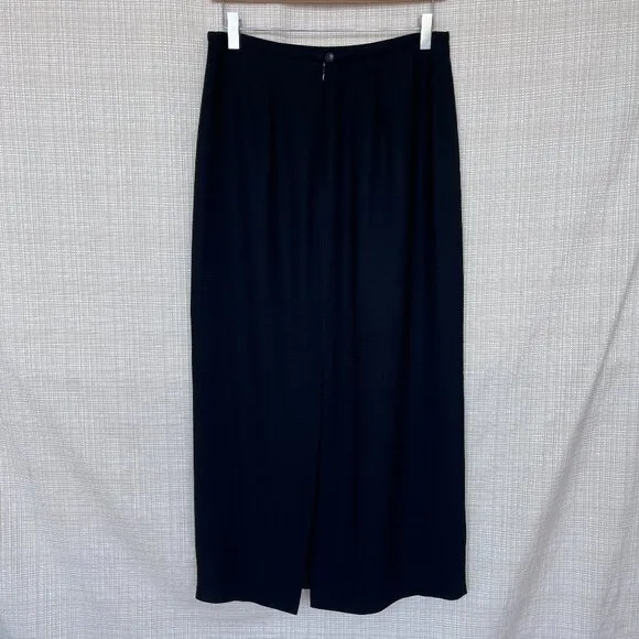 VINTAGE Black Pencil Skirt Long Column Skirt Modern Elegant Capsule War…