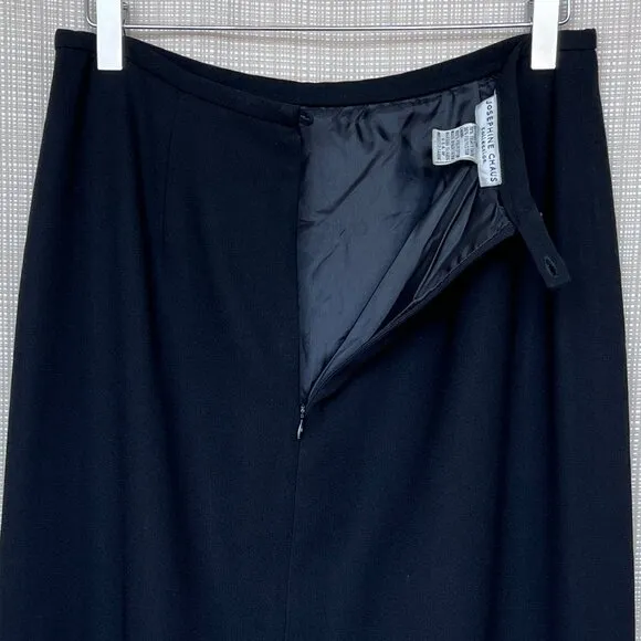 VINTAGE Black Pencil Skirt Long Column Skirt Modern Elegant Capsule War…