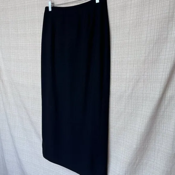 VINTAGE Black Pencil Skirt Long Column Skirt Modern Elegant Capsule War…