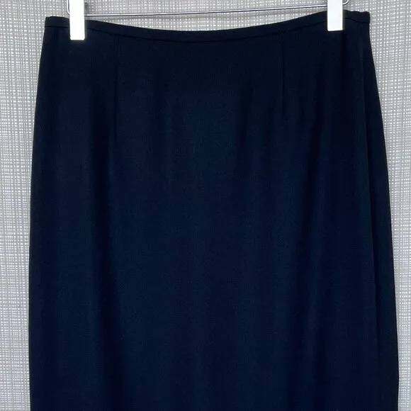 VINTAGE Black Pencil Skirt Long Column Skirt Modern Elegant Capsule War…