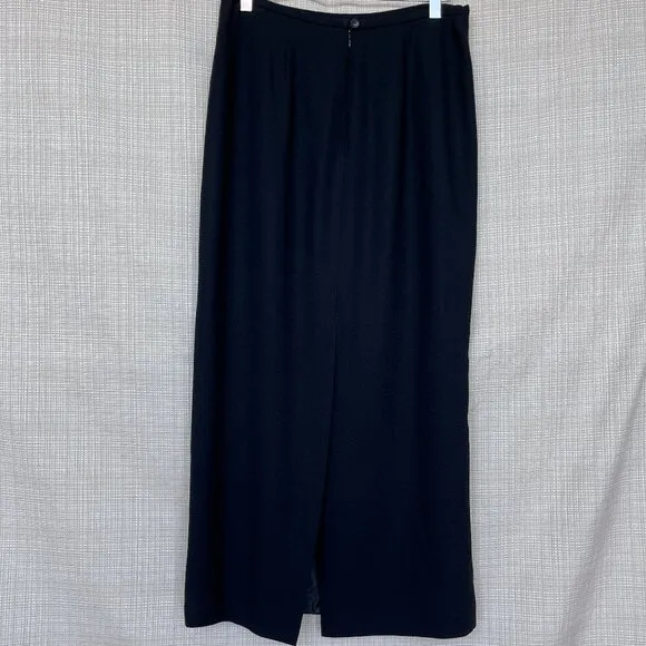 VINTAGE Black Pencil Skirt Long Column Skirt Modern Elegant Capsule War…