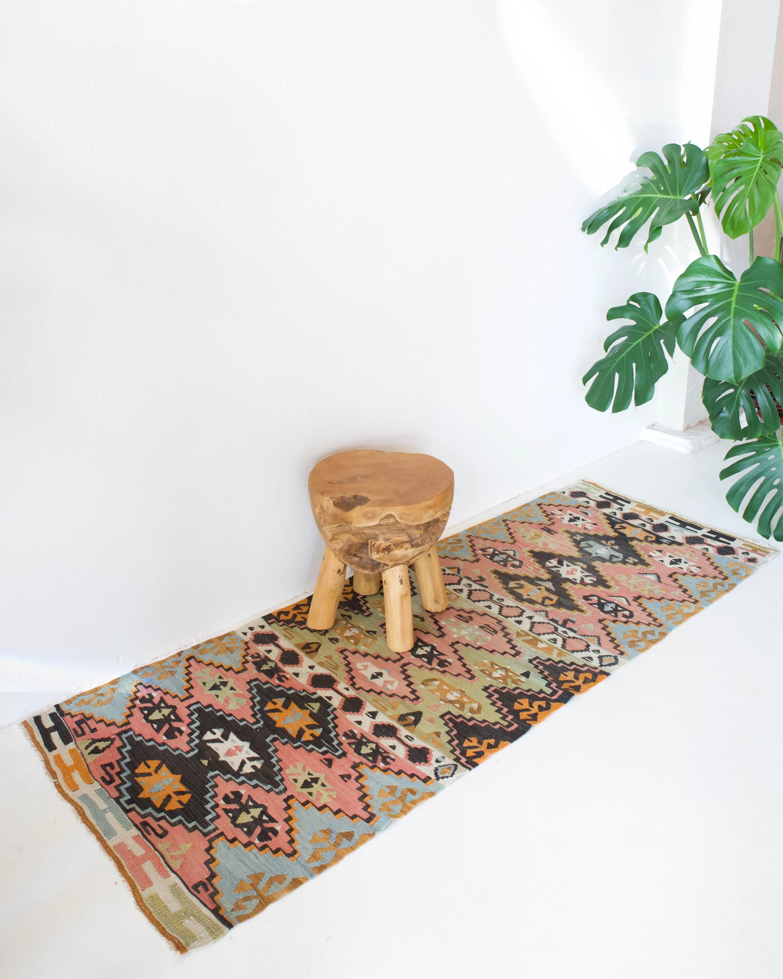 Vintage central Anatolian kilim runner 2'6" x 6' 7"