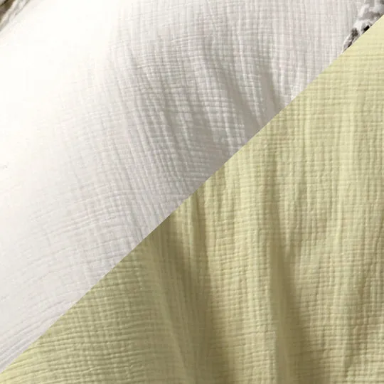 Vintage Design Hugo Reversible Quilt Cover Set Range White and Butter