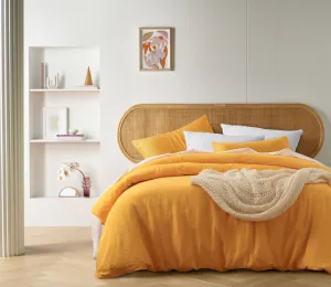 Vintage Design Marigold French Linen Quilt Cover Set