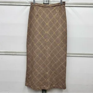 Vintage Gap Skirt Wool Blend Maxi Midi Brown Tones Minimalist 90s Women's Size 2