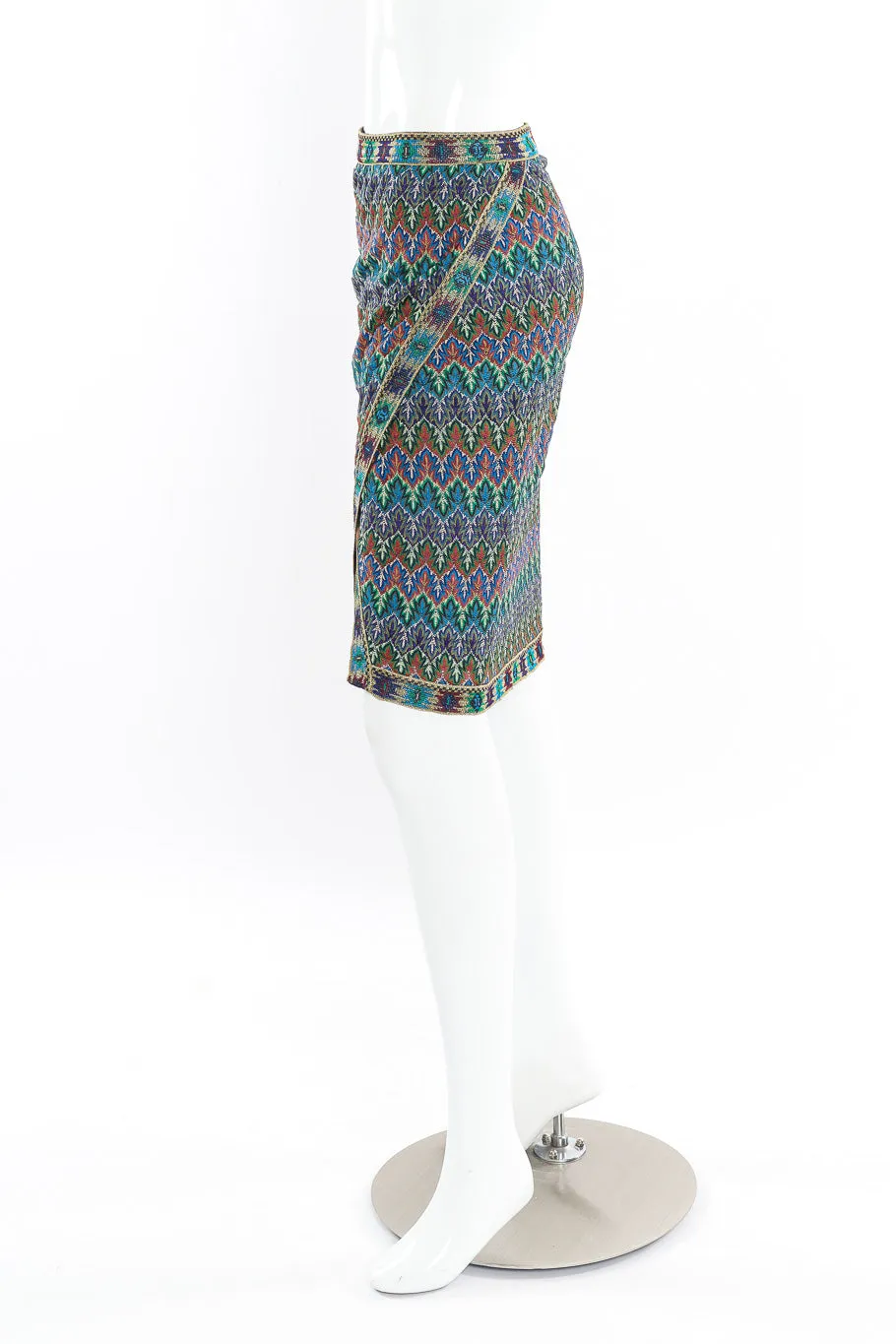 Vintage Knit Top and Wrap Skirt Set