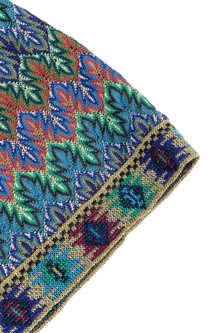 Vintage Knit Top and Wrap Skirt Set