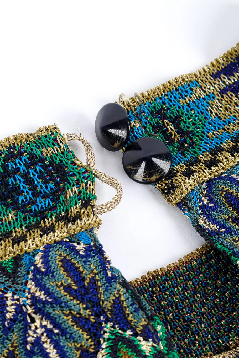 Vintage Knit Top and Wrap Skirt Set