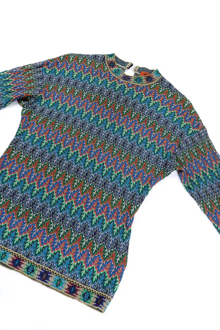 Vintage Knit Top and Wrap Skirt Set